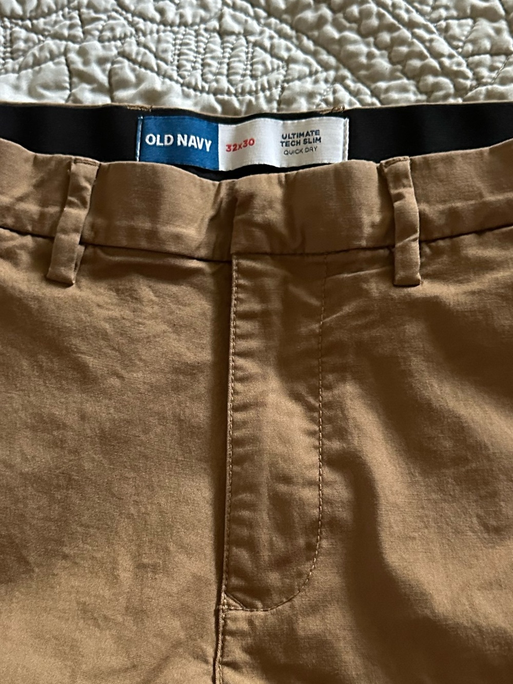 Old Navy Men’s Slim Chinos - Tan Brown 32x30 ultra tech slim fit